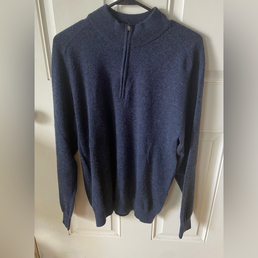Dunning Golf Langmore Cashmere/Wool 1/4 zip pullover 
L